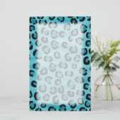 Aquamarines Leopard-Druck-Muster Briefpapier (Stehend Vorderseite)