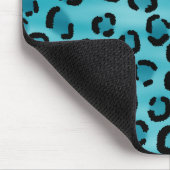 Aquamarines Leopard-Druck-Muster Mousepad (Ecke)