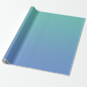 Aquamarines Licht auf Cornflower Blue Ombre Geschenkpapier (Ungerollt)