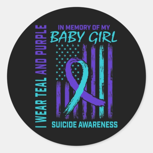 Aquamarines Lila Multifunktionsband Runder Aufkleber (Vorderseite)