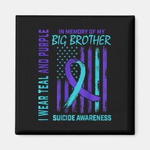 Aquamarines Lila Selbstmordbewusstsein Flag Big Br Magnet
