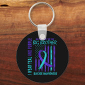 Aquamarines Lila Selbstmordbewusstsein Flag Big Br Schlüsselanhänger (Vorderseite)