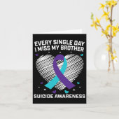 Aquamarines Lila Selbstmordbewusstsein I Miss My Karte (Gelbe Blume)