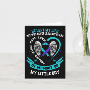 Aquamarines Lila Selbstmordbewusstsein Little Boy Karte