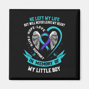 Aquamarines Lila Selbstmordbewusstsein Little Boy  Magnet