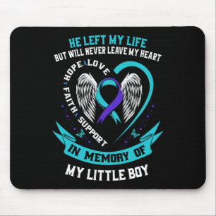 Aquamarines Lila Selbstmordbewusstsein Little Boy Mousepad