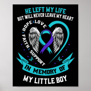 Aquamarines Lila Selbstmordbewusstsein Little Boy  Poster