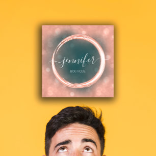 Aquamarines Logo für die Rose beruflicher Makeup-K Quadratische Visitenkarte