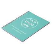 Aquamarines Logo Modernes Minimalistisches Busines Notizblock (Linke Seite)