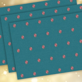 Aquamarines Logo-Muster Seidenpapier