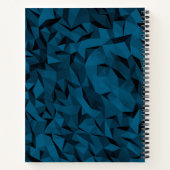 Aquamarines Low-Poly Bullet Journal / Lined Notebo Notizblock (Rückseite)