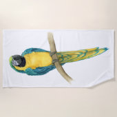 Aquamarines Macaw Strandtuch (Vorderseite)