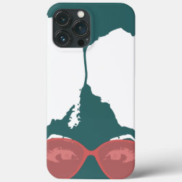 aquamarines Mädchen mit Afro mit rosa Sonnenbrille Case-Mate iPhone Hülle