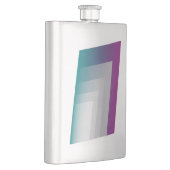 Aquamarines Magenta grau Flachmann (Rechts)