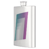 Aquamarines Magenta grau Flachmann (Links)