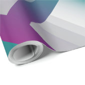 Aquamarines Magenta grau Geschenkpapier (Rolleneckpunkt)