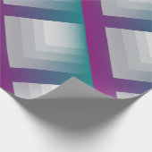 Aquamarines Magenta grau Geschenkpapier (Ecke)