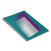 Aquamarines Magenta grau Notizblock (Rechte Seite)
