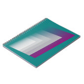 Aquamarines Magenta grau Notizblock (Linke Seite)