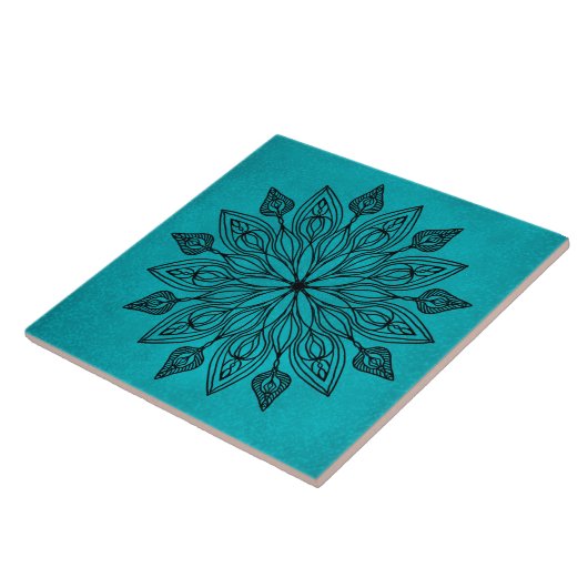 Aquamarines Mandala Tile Naturdesign Fliese (Seite)