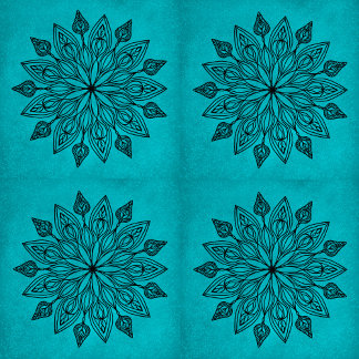 Aquamarines Mandala Tile Naturdesign Fliese