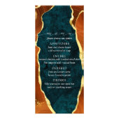 Aquamarines Marmor-, Burnt Orange- und Gold-Agate- Werbekarte (Vorne)