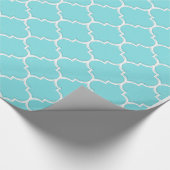 Aquamarines marokkanisches Verpackungs-Papier Geschenkpapier (Ecke)