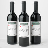 Aquamarines Mason Jars Custom Wine Label Weinetikett (Flaschen)