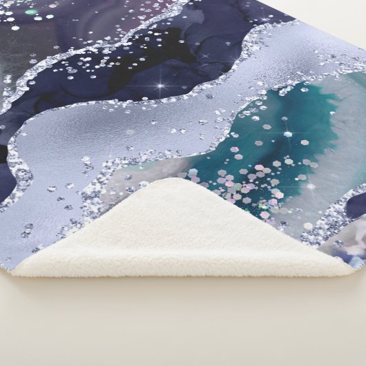 *~* Aquamarines Meer Agate Pearl Holo GLITZER AP8  Sherpadecke (3/4)