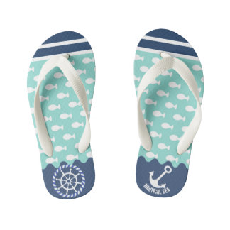 Aquamarines Meer. Kid's Flip Flops Kinderbadesandalen