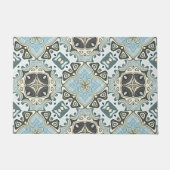 Aquamarines Meeresrauschen Grün Türkis Blau Tribal Fußmatte (Vorderseite)