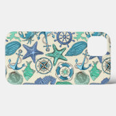 Aquamarines Meerestier-Muster Case-Mate iPhone Hülle (Rückseite (Horizontal))