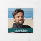 Aquamarines Meergrün, moderne Küstenlinie Dreifach-gefaltete Programmkarte (Cover)