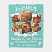 Aquamarines Memorial Hund-Foto Fleecedecke (Vorderseite)