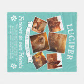 Aquamarines Memorial Hund-Foto Fleecedecke (Vorderseite (Horizontal))