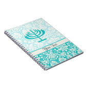 Aquamarines Menorah Notizblock (Rechte Seite)
