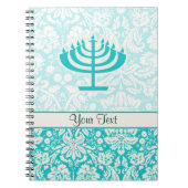 Aquamarines Menorah Notizblock (Vorderseite)