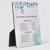 Aquamarines Menü "Eucalyptus Wellness-Center Salon Fotoplatte (Seite)
