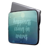 Aquamarines Mermaid-Glück kommt in Waves Custom Laptopschutzhülle (Vorderseite Links)
