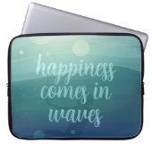 Aquamarines Mermaid-Glück kommt in Waves Custom Laptopschutzhülle (Vorderseite)
