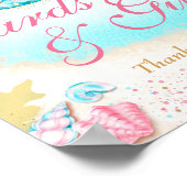 Aquamarines Mermaid-Party-Geschenkstation Anzeige Poster (Ecke)