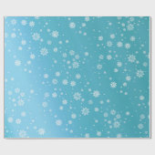 Aquamarines metallisches geschenkpapier (Flach)