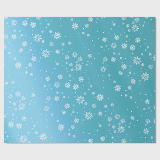 Aquamarines metallisches geschenkpapier (Flach)