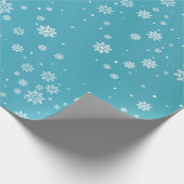 Aquamarines metallisches geschenkpapier (Ecke)