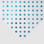 Aquamarines metallisches, Polkapunkt, Weiß, girly, Seidenpapier (Ausschnitt)