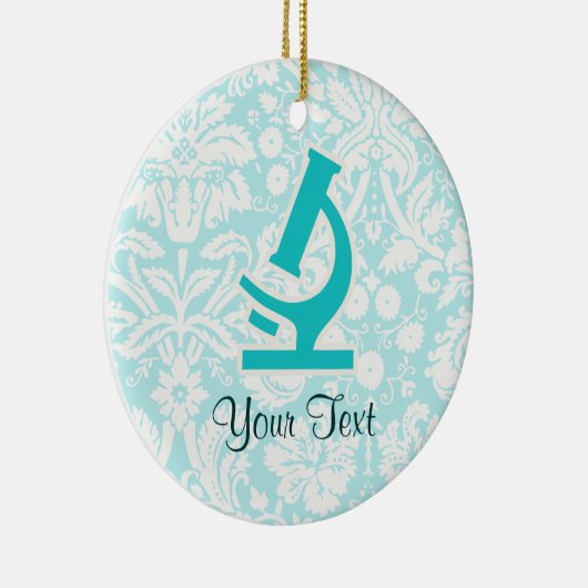 Aquamarines Mikroskop; Niedlich Keramikornament (Rechts)