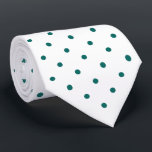 Aquamarines Mini Polka Dot Muster auf Weiß Krawatte<br><div class="desc">Stilvolle aquamarine Mini-Polka-Punkte bilden ein klassisches geometrisches Muster auf weißem Hintergrund. Klicken Sie auf den Link "Rocklawn Arts",  um das Design auf anderen Artikeln zu sehen. Digitales Bild. Copyright ©Claire E. Skinner. Alle Rechte vorbehalten.</div>