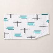 Aquamarines Mittelalter Moderne Streifen und Linie Handtuch (Handtuch)