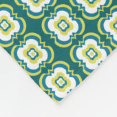 Aquamarines Mix-Muster-Monogramm Fleecedecke (Ecke)