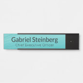 Aquamarines, modernes Berufliches Bürozeichen Türschild (Vorderseite )